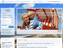 Tablet Screenshot of nordseeferien-horn.de